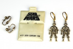 Vintage 1997 C-3PO earrings (altered)