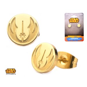 Body Vibe - gold plated Jedi Order symbol earrings