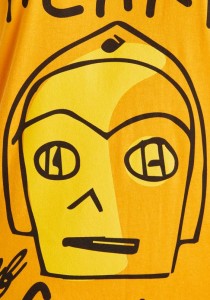 ModCloth - women's C-3PO 'A Heart Of Gold' t-shirt (detail)