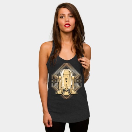 Women's Star Wars The Last Jedi Gold R2-D2 tank top at Design By Humans