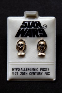 Vintage Star Wars stud earrings - C-3PO