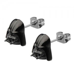 Body Vibe - Darth Vader 3d stud earrings