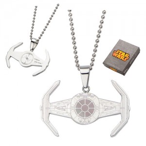Body Vibe - TIE Fighter etched necklace