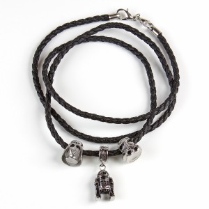 Thinkgeek - leather bracelet and Star Wars bead charms