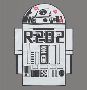 Thinkgeek - Exclusive R2-D2 ladies tee (print detail)