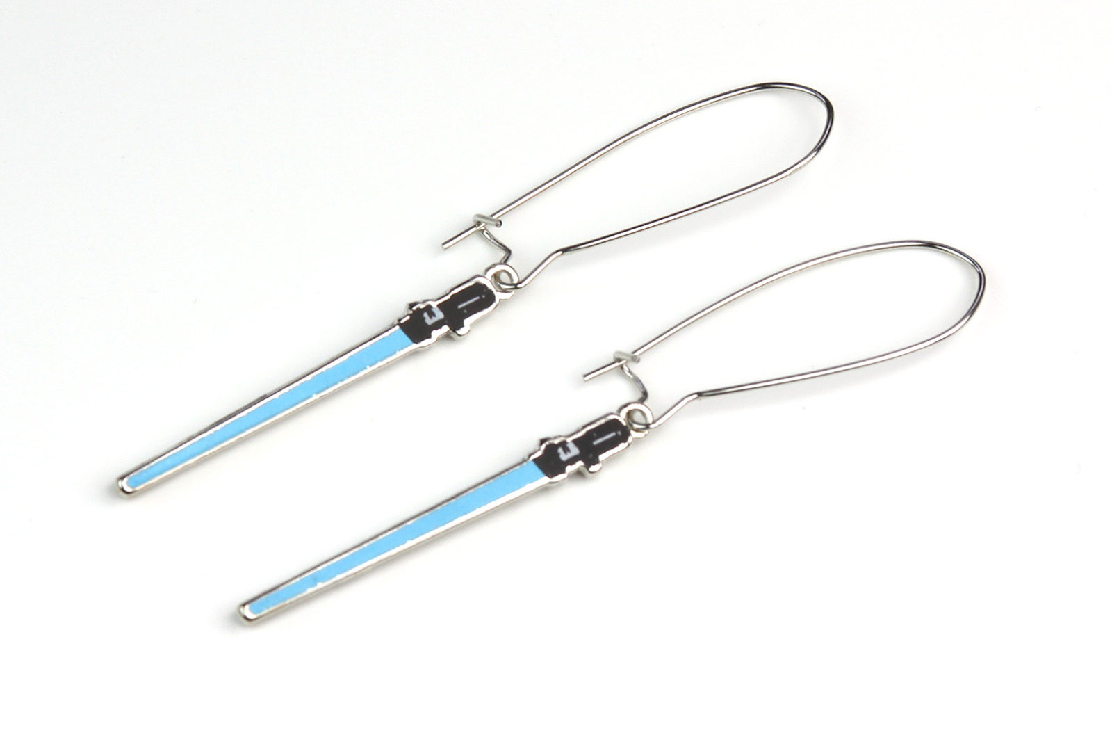 DIY lightsaber earrings