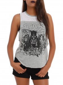 Hot Topic - grey and white Star Wars tank top