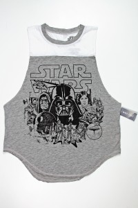 Wet Seal - women's Star Wars grey and white tank top