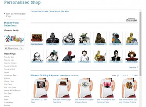 Disney Store - Star Wars customizable t-shirts