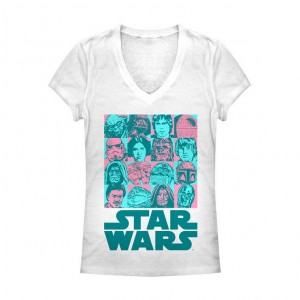 Fifth Sun - Character Checkerboard Juniors Graphic V Neck tee