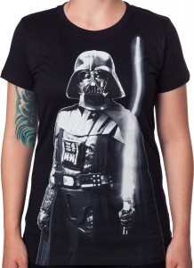 80's Tees - Ladies Darth Vader Lightsaber Shirt