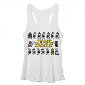 Fifth Sun -  Pixel Character Line Young Womens Racerback Tank Top