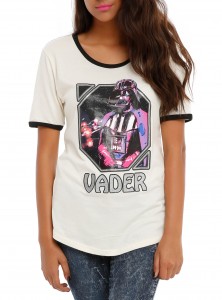 Hot Topic - Darth Vader glitter ringer t-shirt