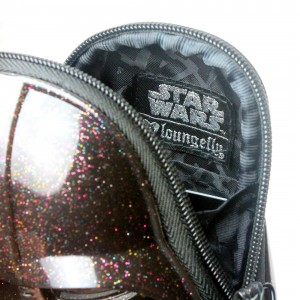 Loungefly - glitter Darth Vader coin purse (interior/detail)