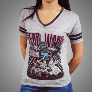 Jukupop - women's Star Wars comic v-neck t-shirt 