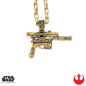 Han Cholo - 'Shadow Series' Han Solo blaster necklace (gold tone)