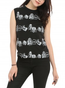 Hot Topic - character stencil tank top (front)