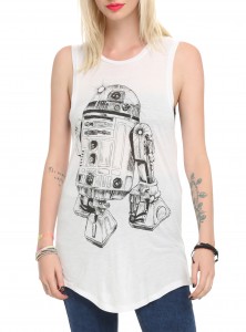 Hot Topic - women's R2-D2 sketch tank top