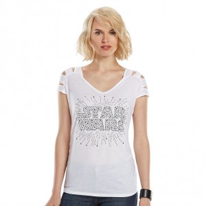 Kohl's - women's embellished Star Wars top by Rock & Republic (white)