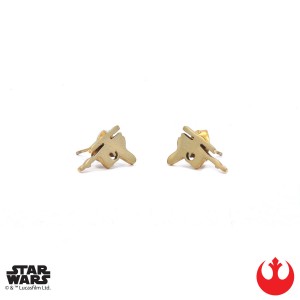 Han Cholo - gold plated sterling silver Blaster stud earrings