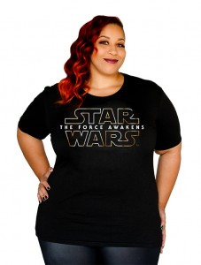 Her Universe - The Force Awakens logo plus size t-shirt