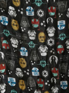 Hot Topic - women's Star Wars Icons Print oblong scarf by Loungefly (detail)