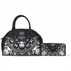 Modern PinUp - Bandana style Stormtrooper print duffle bag and wallet by Loungefly (bundle)