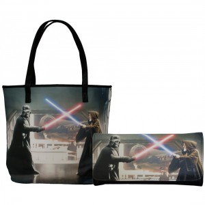 Modern PinUp - Obi-Wan Kenobi vs Darth Vader tote bag and wallet by Loungefly (bundle)