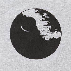 Thinkgeek - women's Death Star raglan t-shirt (detail)