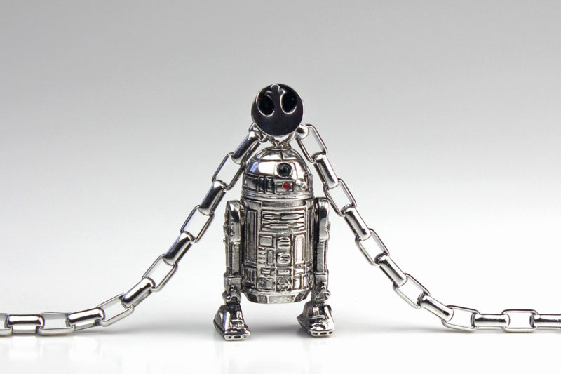 Han Cholo - stainless steel R2-D2 pendant (front)