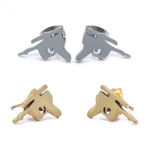 Entertainment Earth - stainless steel Han Solo blaster stud earrings by Han Cholo