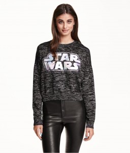 H&M - women's glittery Star Wars logo sweater