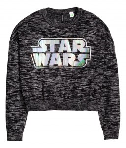 H&M - women's glittery Star Wars logo sweater