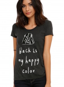 Hot Topic - women's 'Black Is My Happy Color' t-shirt