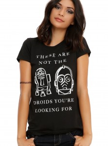Hot Topic - women's 'These Are Not The Droids You're Looking For' t-shirt