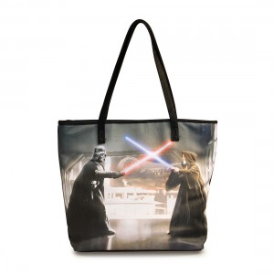 Loungefly - Darth Vader vs Obi-Wan Kenobi photo real tote bag (front)