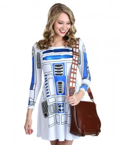 Shirts.com - women's long sleeved R2-D2 skater dress (front)