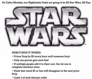 80's Tees - Cyber Monday special on Star Wars items