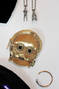 Loungefly C-3PO coin purse and Han Cholo jewelry