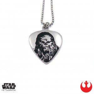 Han Cholo - stainless steel Chewbacca guitar pick pendant