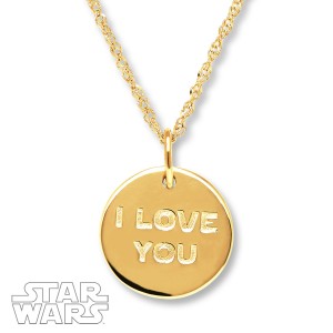 Kay Jewelers - 10k yellow gold 'I Love You - I Know' necklace (front)
