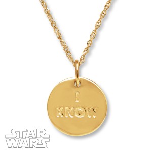 Kay Jewelers - 10k yellow gold 'I Love You - I Know' necklace (back)