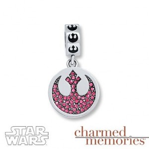 Kay Jewelers - Rebel Alliance pink dangle bead charm (sterling silver)