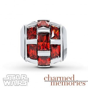 Kay Jewelers - Red cubic zurconia bead charm (sterling silver)