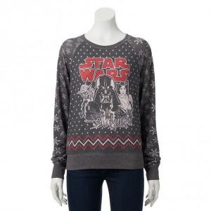 Kohl's - women's Christmas-style Star Wars sweatshirt (front)