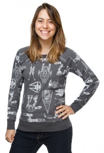 Thinkgeek - exclusive women's Star Wars reversible pullover top