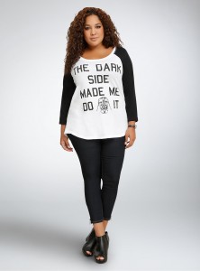 Torrid - women's plus size 'The Dark Side Made Me Do It' t-shirt