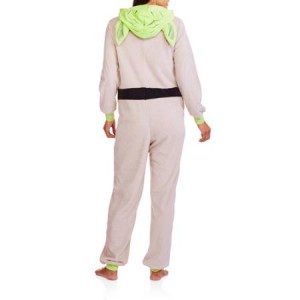 Walmart - women's Yoda one piece pyjama suit (back)
