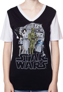 80's Tees - women's v-neck Star Wars t-shirt (front)