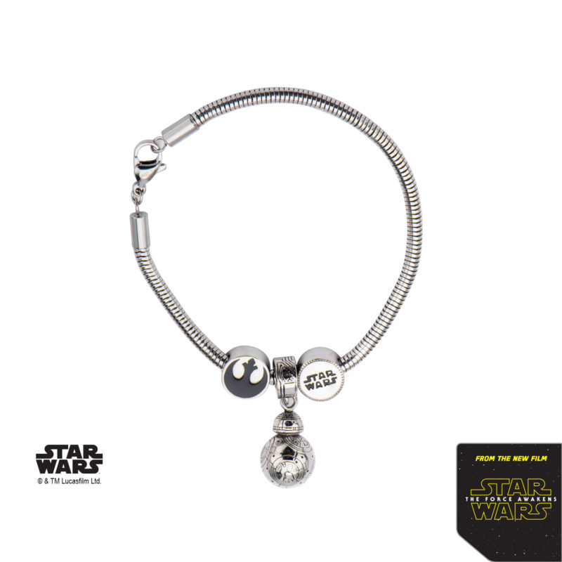 Body Vibe - Stainless steel BB-8 charm bracelet